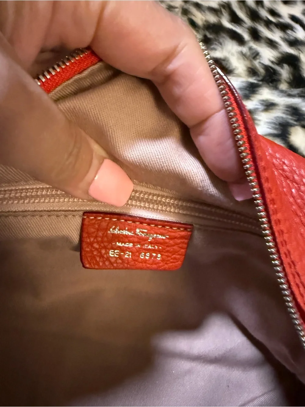 Salvatore Ferragamo Mini Red Pebble Leather Satchel Crossbody